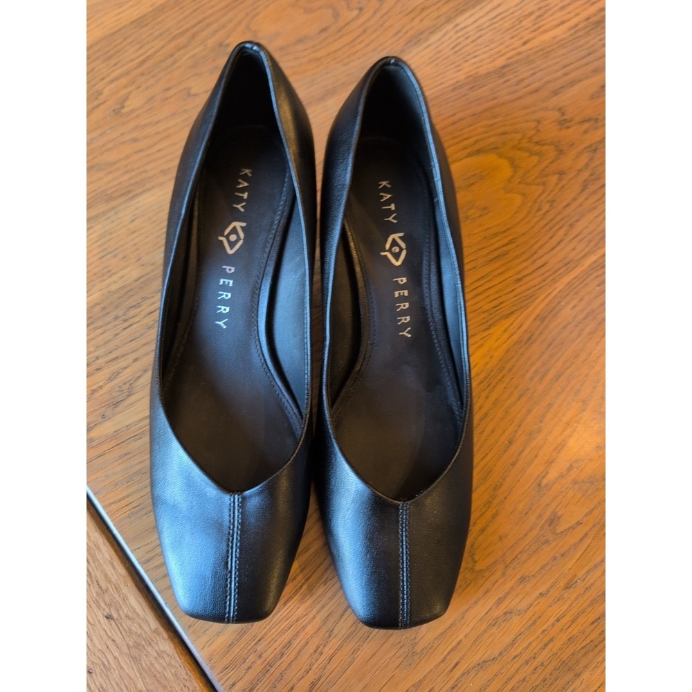 Katy Perry The Laterr Pump Black / Silver Sculpted Heel Slip On Sz 8M EUC - Picture 8 of 9
